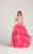 Ellie Wilde - EW118040 Two-Piece Lace Off-Shoulder Tiered A-Line Gown In Pink