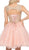 Poly USA - 8302 Lace Appliqued Scoop A-Line Cocktail Dress