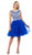 Poly USA - 8302 Lace Appliqued Scoop A-Line Cocktail Dress