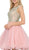 Poly USA - 8302 Lace Appliqued Scoop A-Line Cocktail Dress