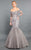 Rachel Allan Couture - 8331 Off Shoulder Lace Mermaid Gown in Gray