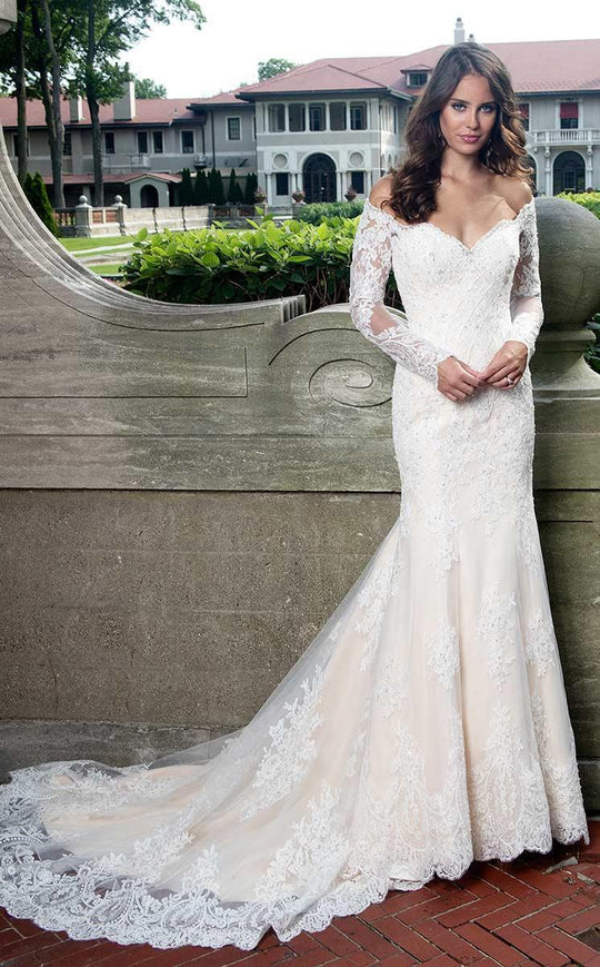 Rachel Allan Bridal - Off Shoulder Mermaid Gown M604 in White