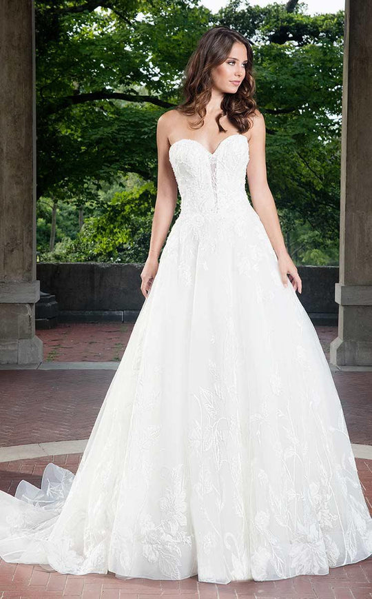 Rachel Allan Bridal - Floral Embroidered Sweetheart Gown M608 in White