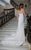 Rachel Allan Bridal - Lace Illusion V-neck Dress With Overlay M614 in White