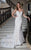 Rachel Allan Bridal - Lace Illusion V-neck Dress With Overlay M614 in White