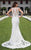 Rachel Allan Bridal - Floral Lace Applique Sheath Dress M616 in White
