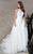 Rachel Allan Bridal - Beaded Sheath Gown With Draping M619 in White