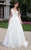 Rachel Allan Bridal - Bedazzled Plunging V-neck Tulle Ballgown M623 in White