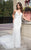 Rachel Allan Bridal - Embroidered Plunging Bridal Dress M627 in White