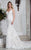 Rachel Allan Bridal - Lace V-neck Tulle Mermaid Dress M639 in White