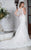 Rachel Allan Bridal - Lace V-neck Tulle Mermaid Dress M639 in White