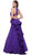 Embellished V-neck Satin Mermaid Dress