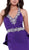 Embellished V-neck Satin Mermaid Dress