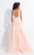 Rachel Allan  - 6027 Sleeveless Plunging Applique A-Line Gown in Pink