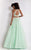 Rachel Allan  - 6069 Lace Halter A-line Dress in Green