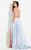 Rachel Allan  - 6083 Beaded Sweetheart A-line Dress in Blue