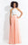 Rachel Allan  - 6112 Lace Halter A-line Dress in White and Pink