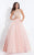 Rachel Allan  - 6120 Embellished Halter Ballgown in Pink