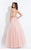 Rachel Allan  - 6120 Embellished Halter Ballgown in Pink