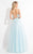 Rachel Allan  - 6120 Embellished Halter Ballgown in Blue