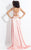 Rachel Allan  - 6150 Two Piece Floral Scoop Evening Gown in Pink