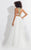 Rachel Allan  - 6151 Floral Embroidered Two Piece Halter Gown in White