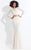 Rachel Allan  - 6153 Two Piece Long Sleeves Lace Gown in White