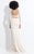 Rachel Allan  - 6153 Two Piece Long Sleeves Lace Gown in White