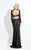 Rachel Allan  - 6153 Two Piece Long Sleeves Lace Gown in Black