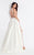 Rachel Allan  - 6154 Two Piece Jewel Pantsuit with Overskirt in Neutral