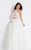 Rachel Allan  - 6155 Two Piece Floral Halter Ballgown in White