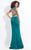 Rachel Allan  - 6165 Two Piece Beaded Cap Sleeves Gown in Green