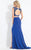 Rachel Allan  - 6165 Two Piece Beaded Cap Sleeves Gown in Blue