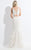 Rachel Allan  - 6175 Two Piece Lace V-Neck Gown in White
