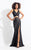 Rachel Allan  - 6175 Two Piece Lace V-Neck Gown in Black