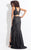 Rachel Allan  - 6175 Two Piece Lace V-Neck Gown in Black