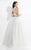 Rachel Allan  - 6178 Beaded High Neck Tulle Gown in White