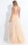 Rachel Allan  - 6178 Beaded High Neck Tulle Gown in Neutral and Gold