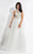 Rachel Allan  - 6178 Beaded High Neck Tulle Gown in White