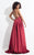 Rachel Allan  - 6180 Beaded Sweetheart Satin Gown in Red