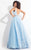 Rachel Allan  - 6189 Crystal Beaded Fitted Tulle Ballgown in Blue