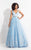 Rachel Allan  - 6189 Crystal Beaded Fitted Tulle Ballgown in Blue