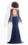 Rachel Allan  - 6204 Embellished Off-Shoulder Two Piece Gown in Blue