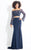 Rachel Allan  - 6204 Embellished Off-Shoulder Two Piece Gown in Blue