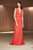 Tadashi Shoji - V-Neck and Back Sleeveless A-line Dress In Red