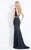 Rachel Allan  - 6213 Two Piece Lace V-Neck Gown in Black