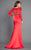 Rachel Allan Couture - 8332 Two Piece Fringe Trumpet Dress in Red