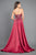 Rachel Allan Couture - 8333 Bedazzled Mermaid Dress with Overlay in Red