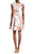 Taylor - 9617MJ Floral Cap Sleeve Short A-Line Dress In Pink and Floral
