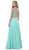 Embellished Halter Chiffon A-line Dress